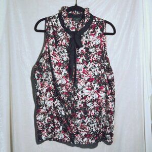 The Limited Pink, Black and Red Sleeveless Work Blouse -  Size XL